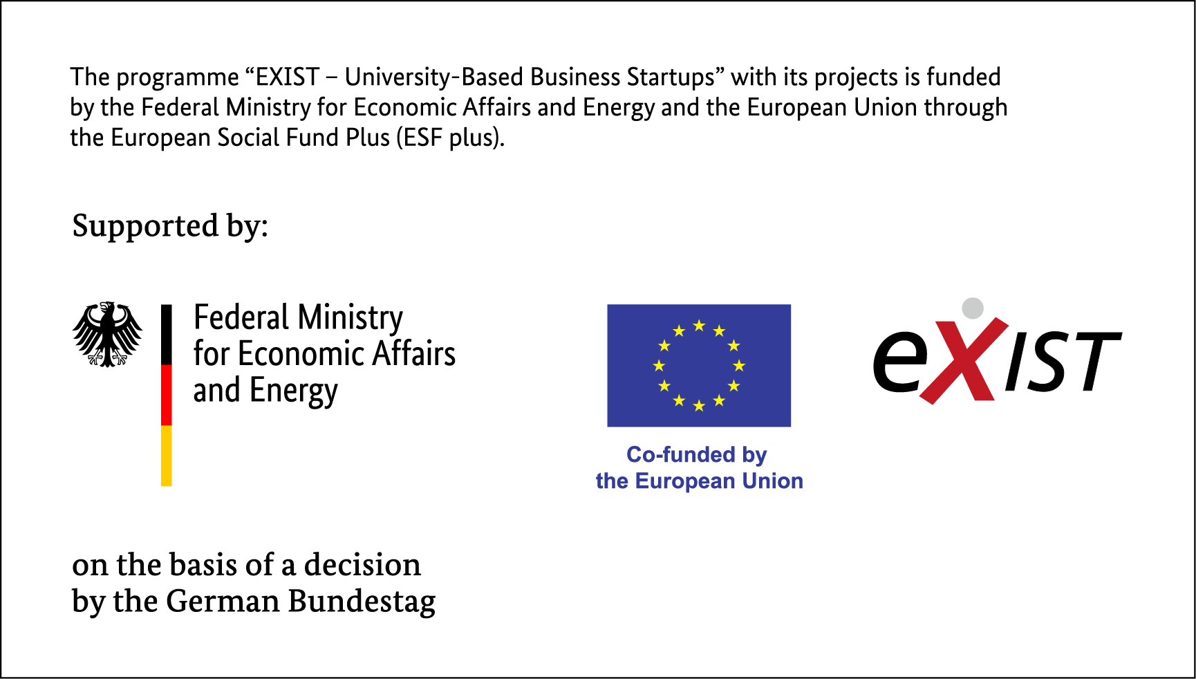 BMWi EXIST Forschungstransfer Logo